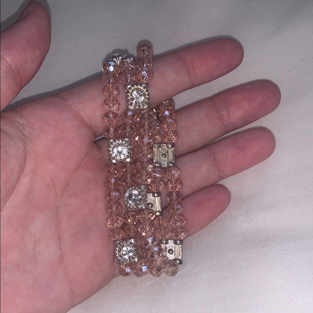 Elegant Pink Crystal Bracelet